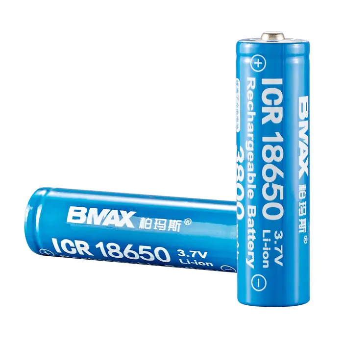 충전식 리튬 이온 배터리 원통형 BMAX 긴 사이클 수명 3800mah 고용량 18650 리튬 이온 배터리 3.7v 배터리 셀