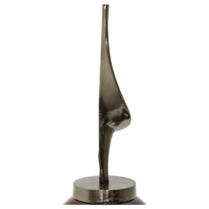 Vaso Scultoreo in Metallo con Coperchio, Alto, Decorazione Moderna per Soggiorno, Camera da Letto, Ufficio, Design d'Interni - Product Image 4