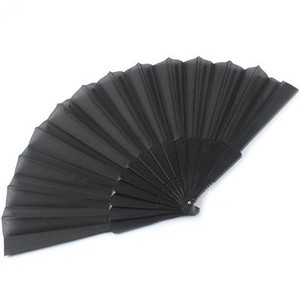 Fan 7 Inch All Plastic Folded Polyester Fabric Clacking Folding Hand Fans Diy <b>Gift</b> - Product Image 5