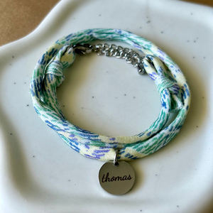 <span class=keywords><strong>Bracelet</strong></span> mariage bijou prénom personnalisable <span class=keywords><strong>Bracelet</strong></span> médaillon liberté personnalisé pour femme - Product Image 3