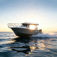 Yacht de luxe de 8 m pour le sport et les loisirs en famille, bateau de pêche en aluminium soudé en haute mer, moteur hors-bord de 300-400 CV, prêt pour la croisière et la patrouille