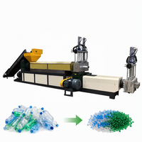 Machine de recyclage de flocons de HDPE de déchets Bouteille PET Granulateur à double vis Partie unique Granulateur de recyclage de plastique
