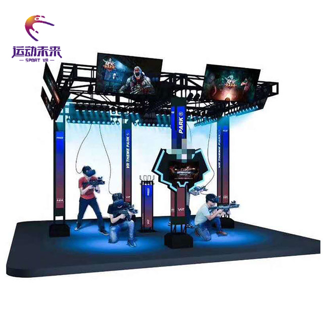 SportVR TW24-004 VR Four Players Teamwork War Battle Arenas Fiberglass Metal Construction Educational Indoor Shopping Mall Home