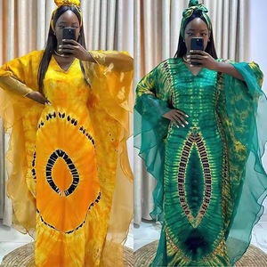 Robe Longue Rétro Femme Américaine Européenne 2025, Abaya Imprimée en Maille Tendance Transfrontalière d'Été Décontractée d'Inspiration Africaine et Orientale - Product Image 1
