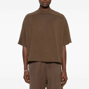 T-shirt à manches courtes pour hommes personnalisé 200gsm rétro coupe régulière solide écologique été polyvalent 100% coton col rond - Product Image 1