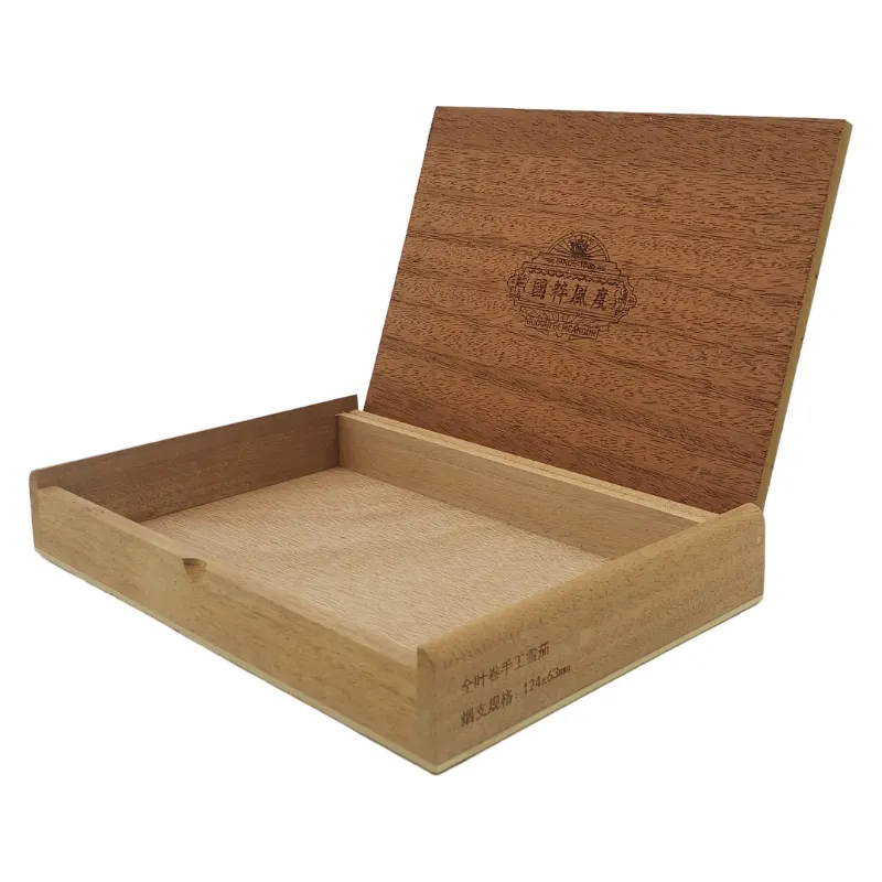 फैक्टरी थोक कम कीमत ठोस लकड़ी सिगार बॉक्स कस्टम लेजर उत्कीर्ण लोगो सिगार पैकेजिंग लकड़ी के बॉक्स
