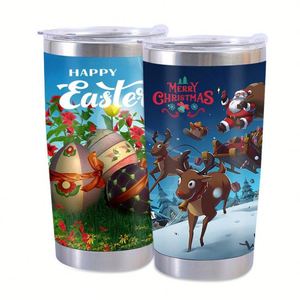 Taza de Café Personalizada de Acero Inoxidable Aislada con Logotipo Sublimado Personalizado para Cerveza, Camping, Viajes, Navidad - Product Image 5