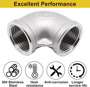 Raccord coudé mâle égal forgé en acier inoxydable 304 de haute qualité, 1/2 pouce, DN15, avec tête hexagonale plaquée pour tuyauterie - Product Image 6