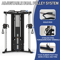 Equipo de Gimnasio Comercial, Sistema de Poleas Dobles Ajustables con Cable Cruzado Multiestación