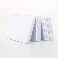 Carte de visite en PVC blanc vierge imprimable par jet d'encre 13,56 MHz, mini-étiquette étanche, vente en gros B2B, impression OEM, usine ODM