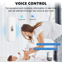Capteur de température et d'humidité numérique intelligent Tuya WIFI pour intérieur, fonctionne avec un déshumidificateur