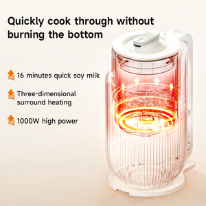 Máy xay đa chức năng bằng thép không gỉ, làm sữa đậu nành, máy làm sữa hạt tự động - Product Image 6