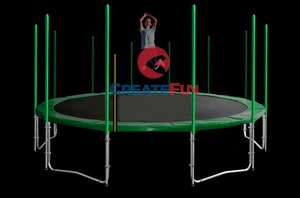 <span class=keywords><strong>Trampoline</strong></span> de jardin CreateFun avec filet de sécurité, certifié TUV, en PVC et <span class=keywords><strong>mousse</strong></span>, pour parc de saut, avec longue barre de maintien - Product Image 4