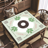 Tapis de table de mahjong, tapis antidérapant imprimé avec les règles du jeu, réduction du bruit, accessoire de mahjong haut de gamme pour les soirées de jeu à la maison