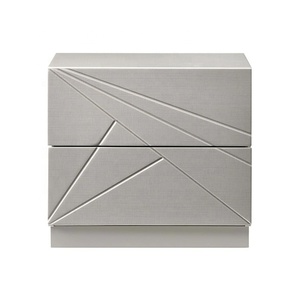NOVA 11NAA023 Modern 5PCS Platform Modular <strong>Bedroom</strong> Set King <strong>Bedroom</strong> <strong>Unit</strong> in White &amp; Light Grey - Product Image 4
