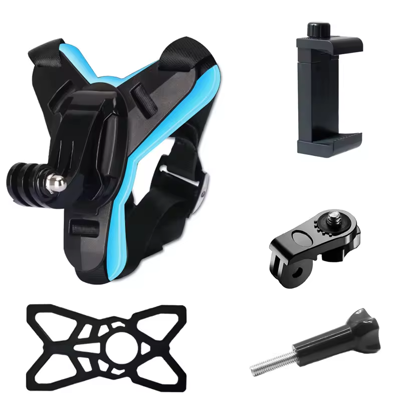 HONGDAK for GoPro Hero Mounted Helmet Adapter Bike Camera Mount Chin Strap Motorcycle Helmet Camera Stand Accessory