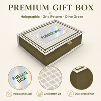 Boîte cadeau personnalisée vert mat avec motif décoratif imprimé et languette de traction pour cosmétiques et soins de la peau – Fournisseur en gros
