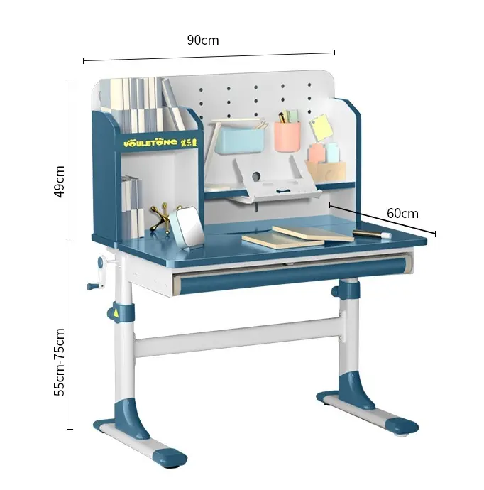مجموعة الأطفال ، ارتفاع الخشب قابل للتعديل للأطفال الدراسة المنزلية باستخدام