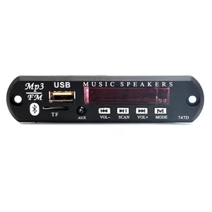 BT5.0 المتكلم وحدة DC 5V/12V مسجل صوتي MP3 لاعب وحدة التحكم عن بعد الأشعة تحت الحمراء محلل شفرة سمعي المجلس مع مكبر للصوت