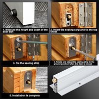 Joint d'étanchéité encastré automatique pour porte, prix usine, taille personnalisée, insonorisant et occultant la lumière pour chambre de luxe