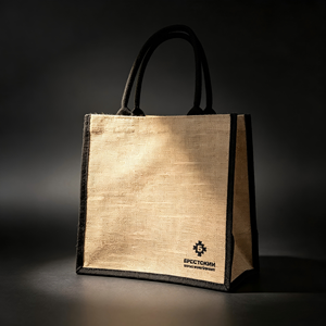 Cotton Canvas Jute Letter Pattern <b>Tote</b> Bag with Custom Printed Logo Gift Option Promotion Sublimation Blank - Product Image 1