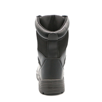Bottes de travail tactiques MaxiTough en cuir croûte respirantes et confortables avec logo personnalisé, col montant, embout en acier et semelle antidérapante pour usine et travail intensif