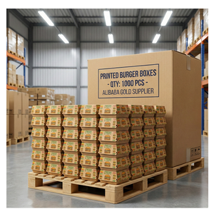 Cajas para Hamburguesas Impresas al por Mayor, Embalaje Reciclable de Grado Alimenticio Tipo Concha para Restaurantes, Cocinas Nuevas y Servicios de Catering - Product Image 6