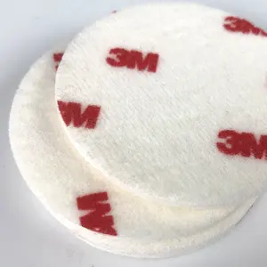 3M Finesse-it Felt Buffing Pad 09358 5 In Red Foam Logo White Loop 200 Pcs/Case