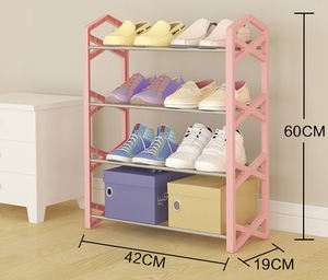 Commercio all'ingrosso semplice a 4 strati in metallo moderno soggiorno mobili <span class=keywords><strong>rosa</strong></span> <span class=keywords><strong>scarpiera</strong></span> - Product Image 4