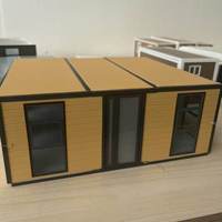 Casa Prefabricada Integrada Modelo Esqueleto de Dragón, Casa Expandible de Doble Ala Plegable, Forma Rectangular, Tamaño Personalizado