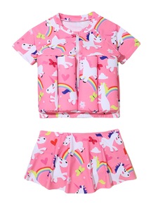 <span class=keywords><strong>Maillot</strong></span> <span class=keywords><strong>de</strong></span> <span class=keywords><strong>bain</strong></span> <span class=keywords><strong>une</strong></span> pièce rose pour filles, ensemble 2 pièces, short en mousseline <span class=keywords><strong>de</strong></span> soie à fermeture éclair, demi-manches, design découpé, petite taille, moyenne taille, enfants - Product Image 5