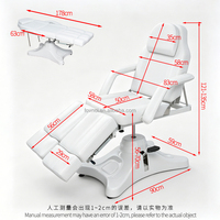 Fauteuil de beauté moderne à levage hydraulique et pivotant, avec pieds séparés, pour salon, spa, tatouage, physiothérapie, et soins du visage