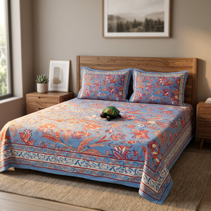 Parure de lit moderne à imprimé dégradé, 100 % coton biologique 200 fils, motif floral éléphant, taille King, pour maison et hôtel - Product Image 2