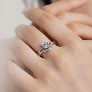 Dylam Women Classic Fine Jewelry Accessories S925 <b>Silver</b> Rhodium Plated <b>Solitaire</b> 5A Cubic Zirconia Wedding Band Bridal <b>Rings</b> - Product Image 5