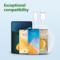 Kabel USB ke Type C TPE Berpelindung Foil Pengisian Daya Super Cepat 6A Berkualitas Tinggi untuk Ponsel