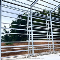 Bâtiment moderne en structure acier pour élevage de poulets, poulailler léger, poulailler mobile pour poulets de chair, poulailler commercial mobile