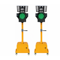 Feu de signalisation mobile solaire 300 mm, panneau 50 W, batterie 65 Ah pour utilisation temporaire sur routes urbaines