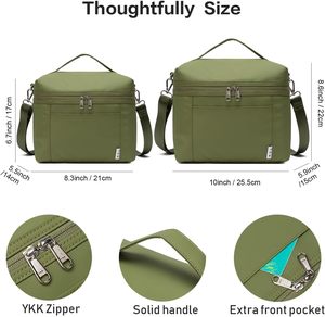 Hot Sale Portable Soft Cooler Lightweight Nylon Custom Logo Thermal Insulation Lunch Bag for Unisex Office Beach Outdoor Food - Product Image 6