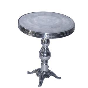 Mesa de centro de aluminio fundido de estilo tradicional, acabado pulido de espejo, sala de estar, comedor, decoración del hogar, 55x69cm - Product Image 1