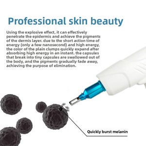 Appareil portable haute puissance pour l'élimination des tatouages et des grains de beauté, non invasif, pour le nettoyage des sourcils, le peeling au carbone et le rajeunissement cutané. - Product Image 2