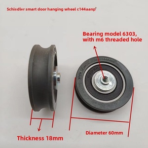 Roue de suspension supérieure d'<span class=keywords><strong>ascenseur</strong></span> intelligent C144AANP 60*18mm avec roulement 6303 - Product Image 2