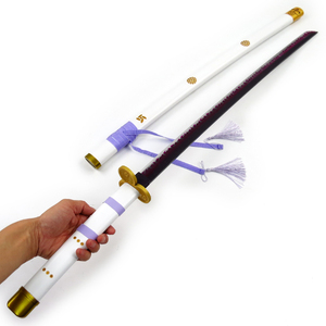 Talwar Katan Utsuyuri Bambu arme Base modèle une pièce Roronoa Zoro Katana japonais Cosplay épée en bois - Product Image 5