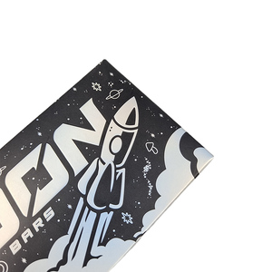 Chất lượng cao thanh sô cô la hộp Matt bề mặt bạc dập nóng UV kẹo Cookie năng lượng mặt trăng Thanh Sô cô la bao bì hiển thị hộp - Product Image 4