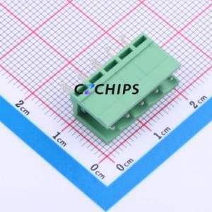 JL396V-39605G01 Plug-in Terminal Block Through hole,P=3.96mm Connector Board-to-Board / Socket - Open 1x5P 3.96mm Green - Product Image 1