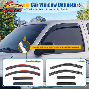 Pare-soleil de fenêtre encastrés pour Chevrolet Silverado et GMC Sierra 1500 2500 3500 Extended Cab 19-25 – Protection latérale des vitres de portière de voiture - Product Image 2