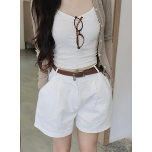 Pantalones Cortos Casuales Transpirables de Cintura Alta para Mujer, Venta Caliente, Muchos Colores, Ropa de Negocios de Moda, 100% Algodón Natural Vietnamita - Product Image 1