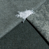 Tissu denim vert foncé, sergé de coton vert forêt, bicolore, stock en gros, prix compétitif, OEM, faible MOQ, pour jeans et manteaux