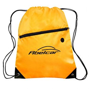 Recycled Custom Logo Waterproof Nylon Draw <b>String</b> Full Color Backpack Colored Drawstring Bag - Product Image 2