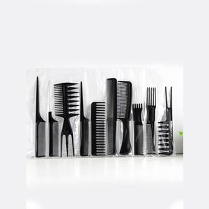 Carbone Antistatique Professionnel 10pcs Peignes À Cheveux Ensemble Salon <span class=keywords><strong>Barber</strong></span> Peigne <span class=keywords><strong>Kit</strong></span> Brosses Outils De Coiffure - Product Image 5