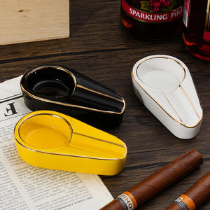 嘉欣定制印花豪华雪茄烟灰缸便携式迷你口袋香烟陶瓷雪茄架烟灰缸便携式 - Product Image 2